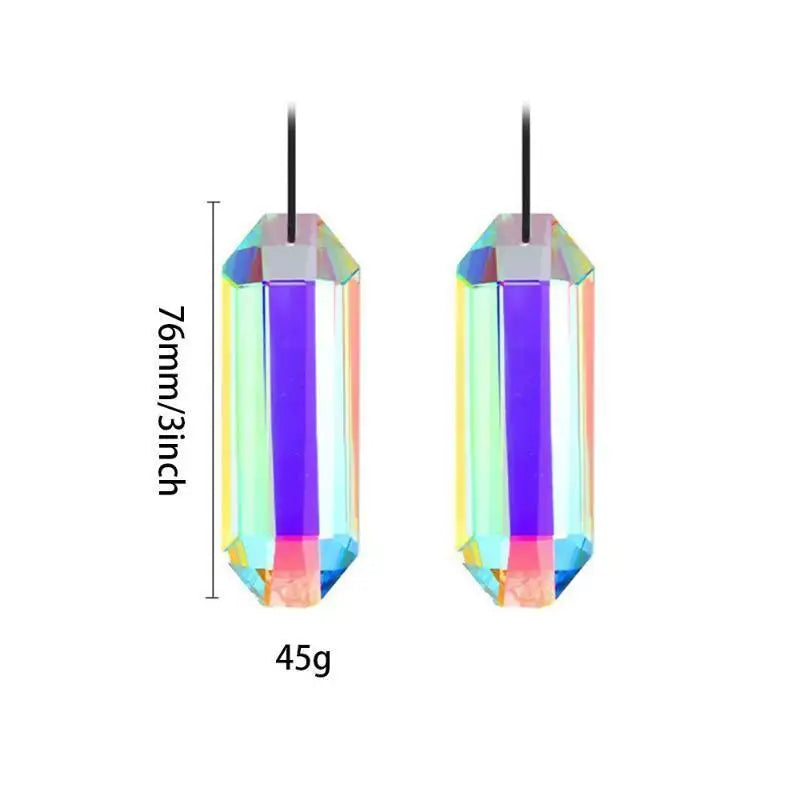 Crystal Prism Sun Catcher Wind Chime Long Pendant – Rainbow Decor Crystal Sun Catcher Qme