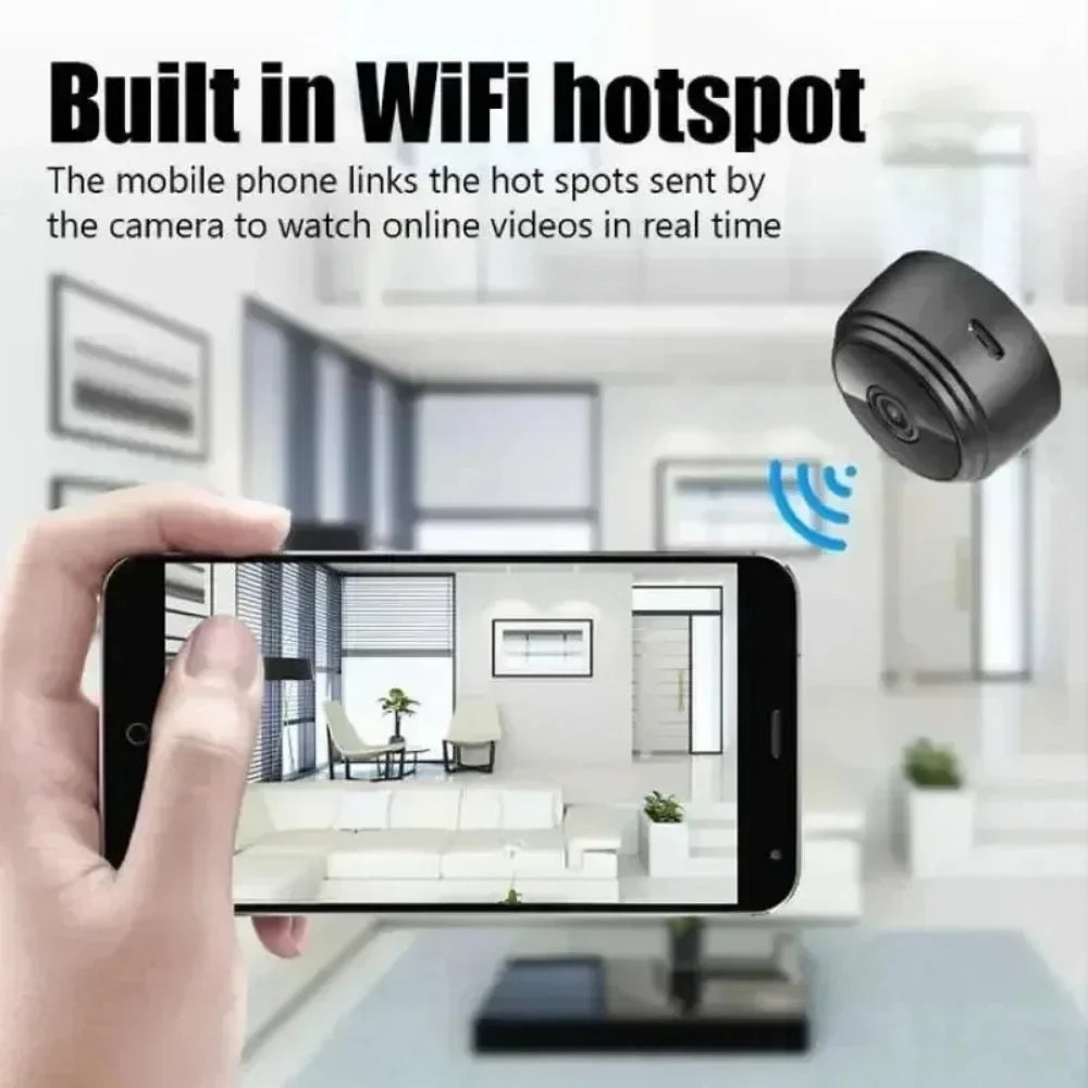 A9 HD WiFi Smart Home Security Camera with Night Vision WiFi Security Camera Qme