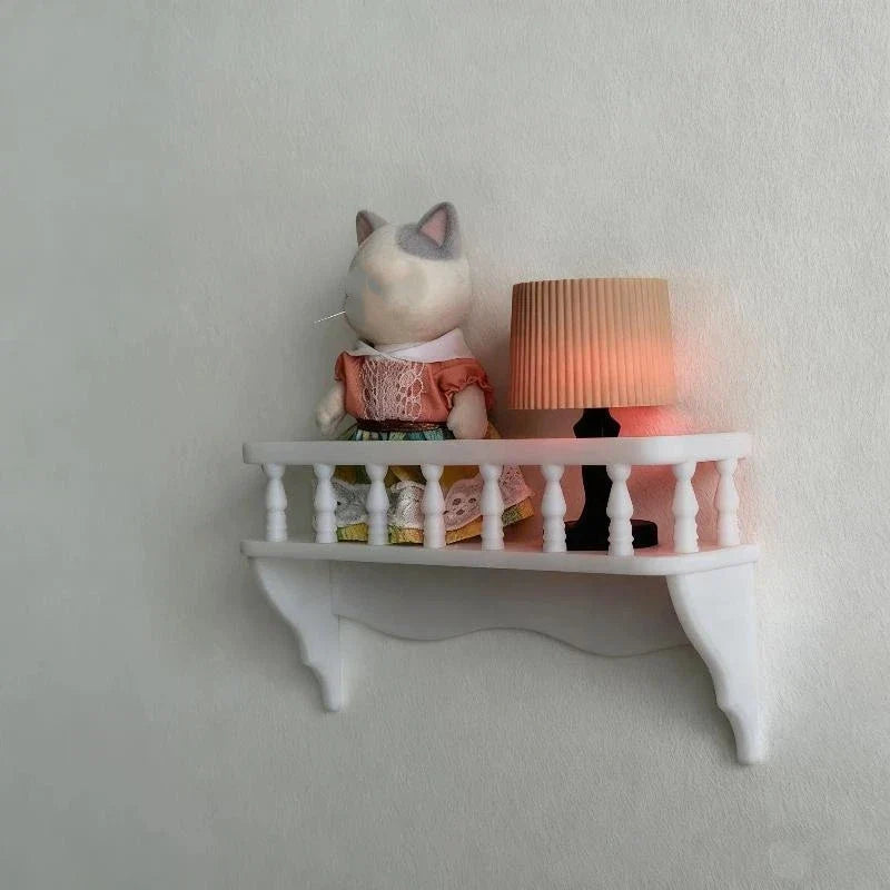 1:12 Dollhouse Wall Mounted Storage Rack Miniature Decor Dollhouse Accessory Qme