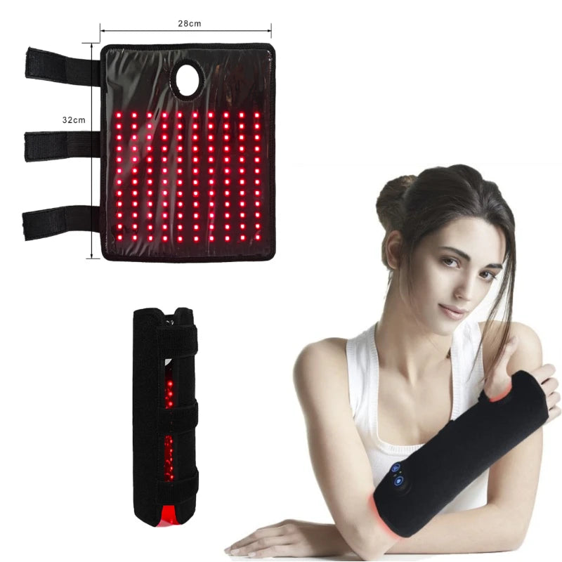 Wireless Red Light Therapy Wrist Wrap 660nm 850nm Infrared LED Red Light Therapy Wrap Qst