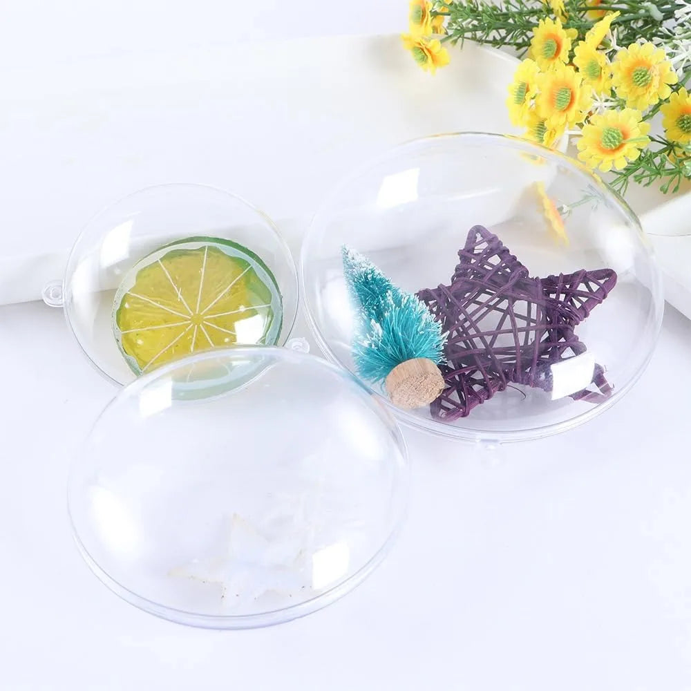Transparent Fillable Christmas Balls – DIY Ornaments 10 Pack Christmas Ornaments Qme