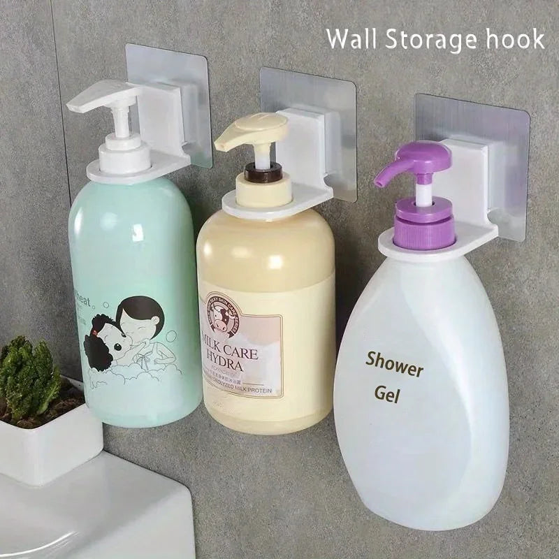Self-Adhesive Wall Hook Bathroom Shampoo & Shower Gel Shelf Bathroom Wall Hook Qme
