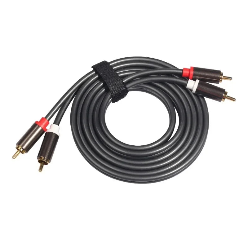 4-Head RCA Splitter Audio Cable – Gold-Plated Aluminum Alloy RCA Audio Cable Qme