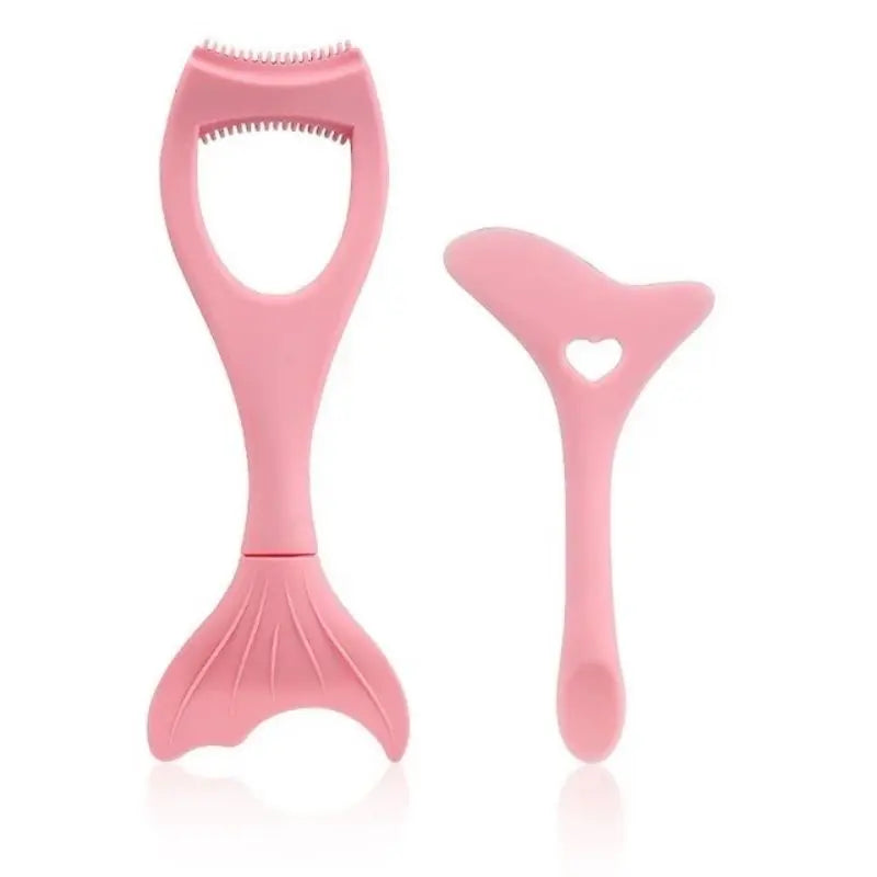 Winged Eyeliner Stencil & Mascara Shield | Reusable Silicone Eyeliner Stencil Tool Qme Pink