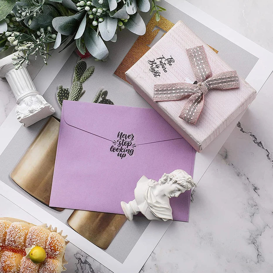 Gold Embossed Heart Envelope Seal Stickers – 100 Pcs Envelope Seal Stickers Qme