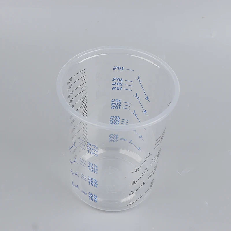 10-Pack Calibrated Paint Mixing Cups 600ml – Plastic Pots Paint Mixing Cups Qme
