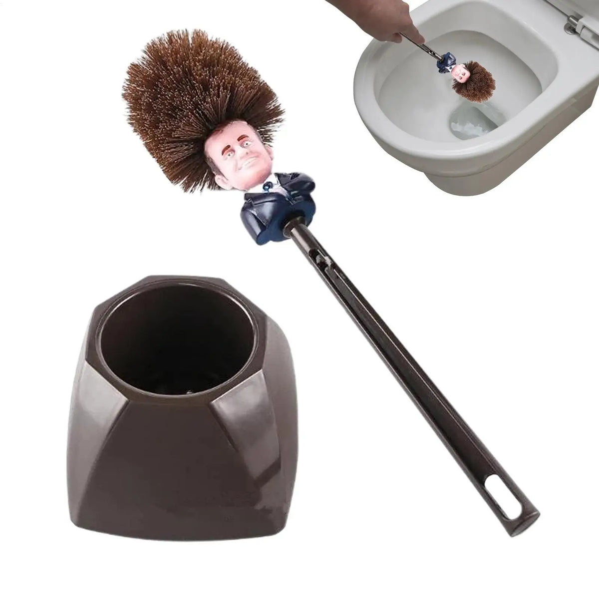 Funny Presidential Toilet Brush with Holder | Novelty Gift Novelty Toilet Brush Qme