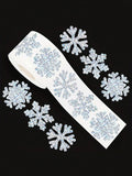 500 Waterproof Laser Snowflake Stickers Roll – Holiday Decor Decorative Sticker Roll Qme 500pcs-1roll 380*261*236mm