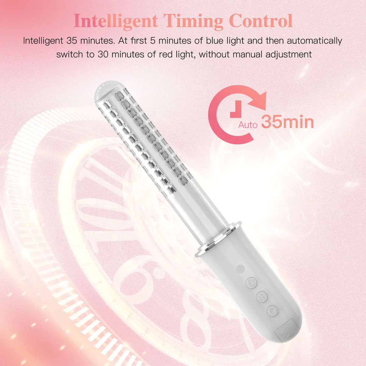 Women's Dual Red & Blue LED Intimate Wellness Device + Heat LED Wellness Device Qst
