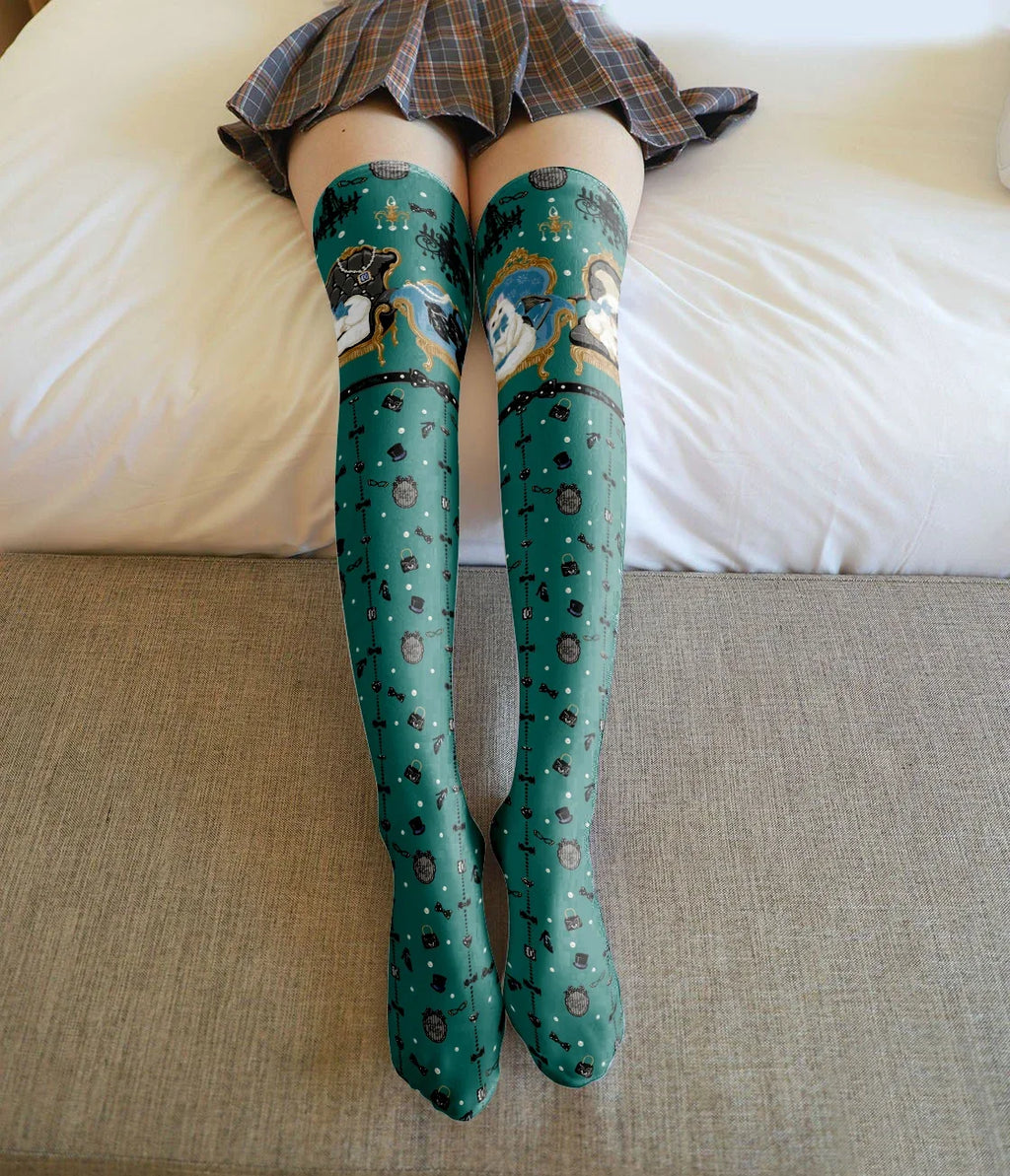 Cartoon Strawberry Kawaii Over-Knee Stockings | 10 Colors Novelty Stockings Qme