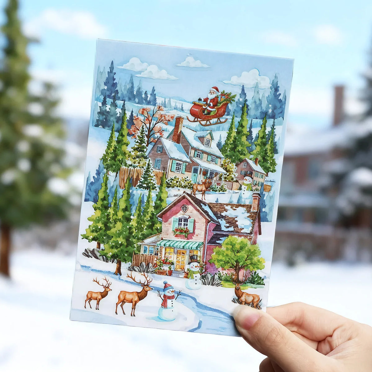 Four Seasons PET Die Cut Stickers for Scrapbook & Diary Die Cut Sticker Pack Qme