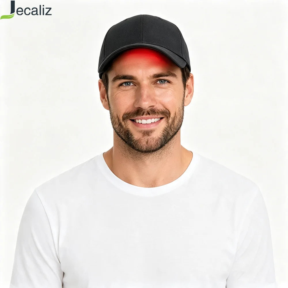 Jecaliz 96 LED Red Light Therapy Cap 660nm 850nm Hair Growth Red Light Therapy Cap Qst