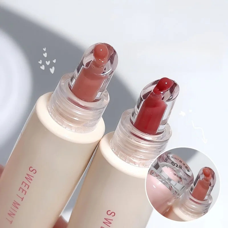 SweetMint Lip Oil Set 2pc – Glossy Moisturizing Lip Glaze Lip Oil Glaze Set Qst