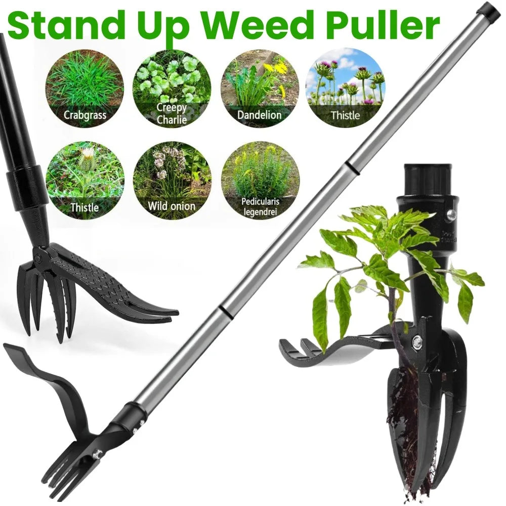 Stand Up Weed Puller with Foot Pedal | Manual Garden Tool Stand-Up Weed Puller Qme