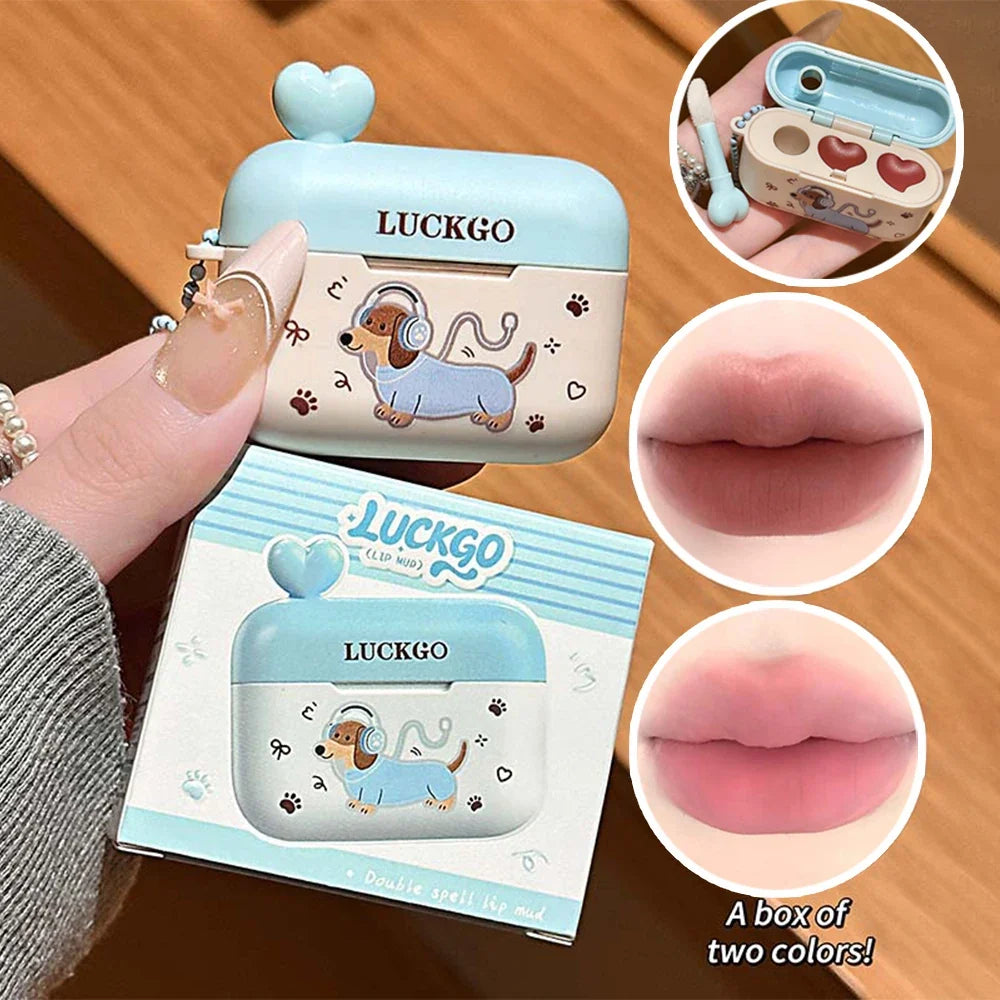 LUCKGO Velvet Matte Lip Glaze Two-Pack – 6 Shade Options Matte Lip Glaze Set Qme