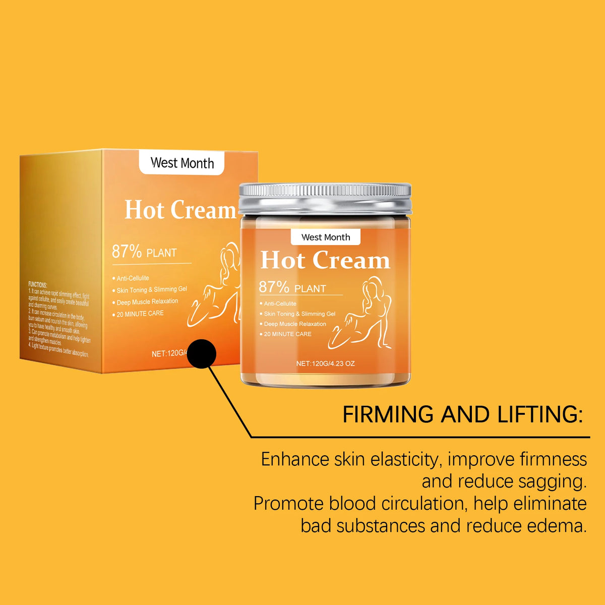 WEST MONTH Body Firming Cream – Moisturizing Tightening Lotion Body Firming Cream Qst