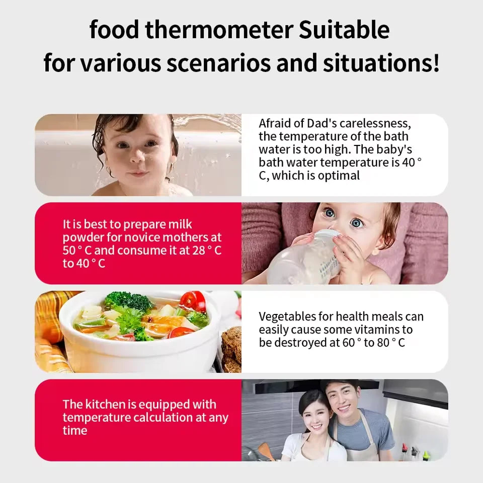 Digital Food Thermometer Probe -50–300°C BBQ Kitchen Kitchen Thermometer Qst
