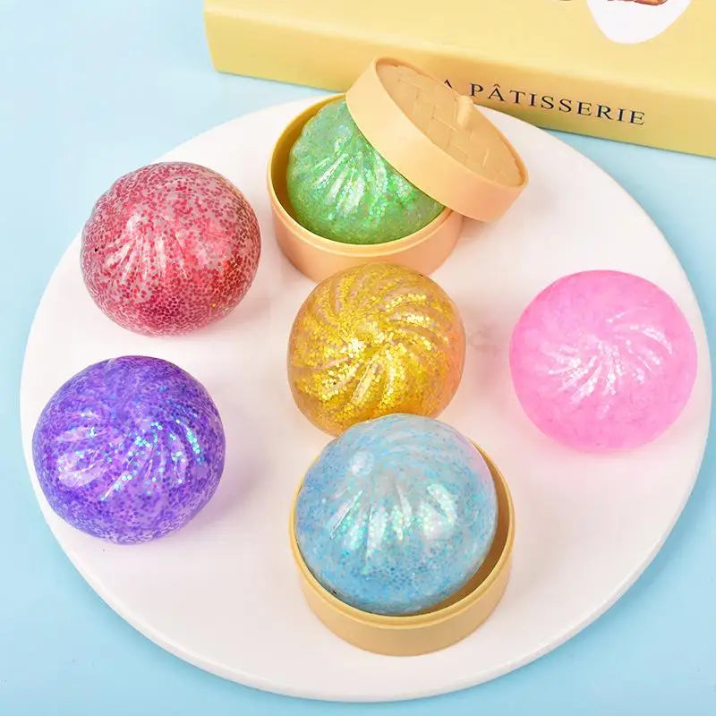 Dumpling Simulation Squishy Stress Ball – Soft Novelty Toy Novelty Squishy Toy Qme