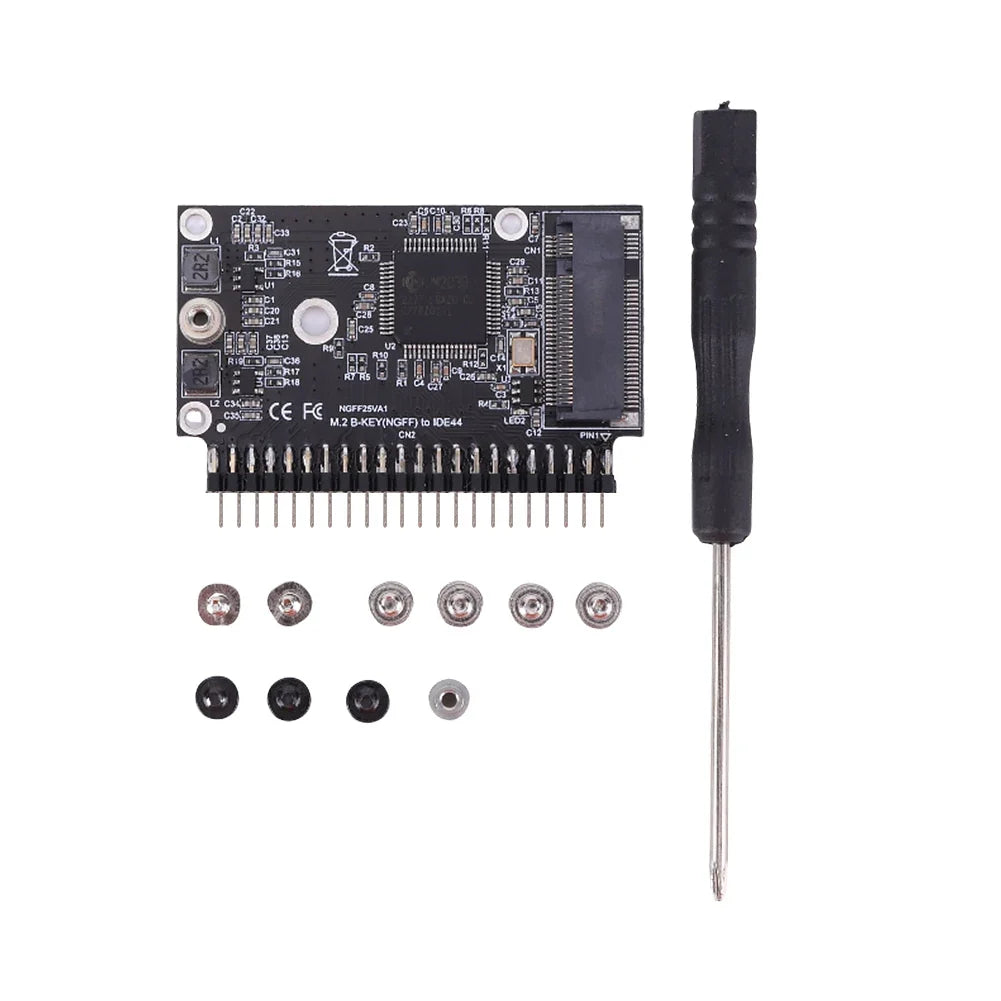 M.2 NGFF SATA to IDE 44-Pin Adapter Card | Laptop & Desktop SSD Adapter Card Qme black