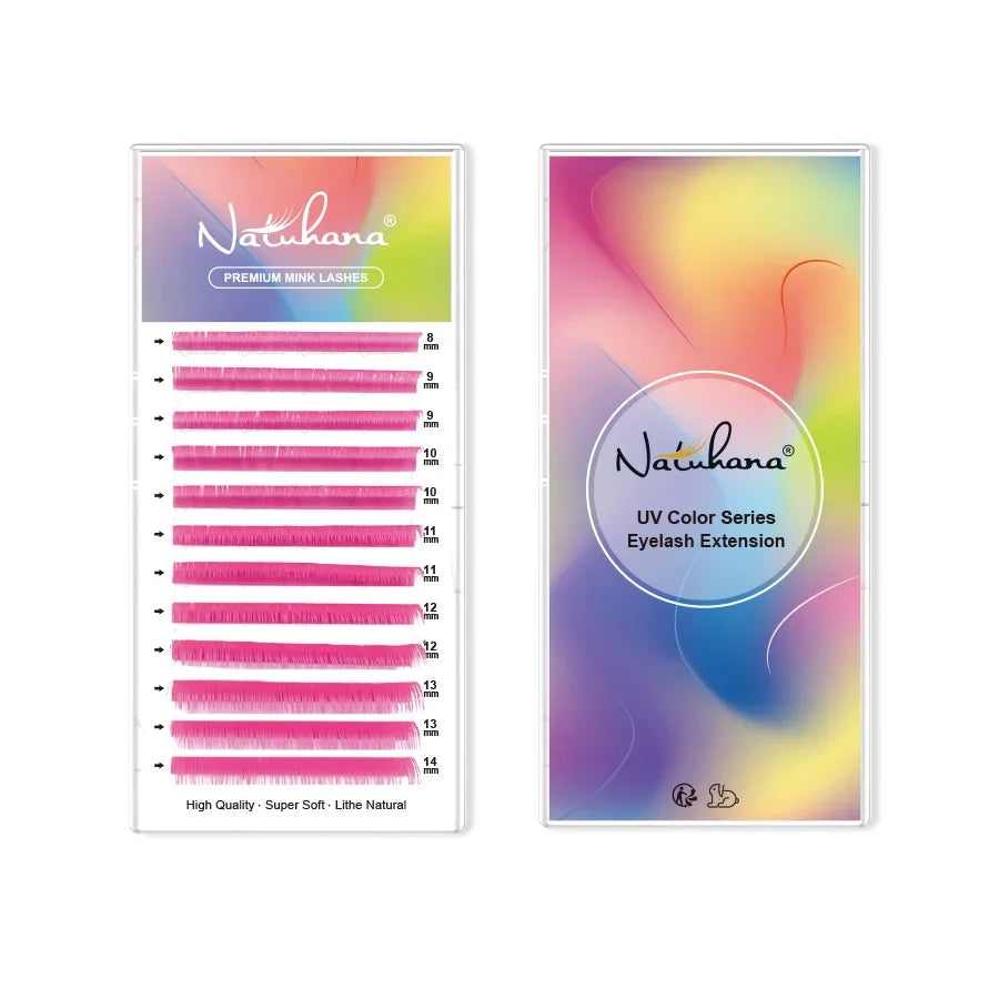 UV Crystal Colorful Individual False Lashes – 10 Colors Individual False Lashes Qme