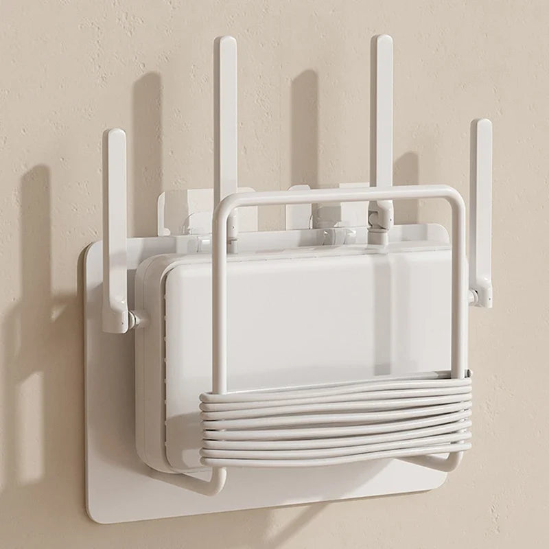 No-Drill Wall-Mounted Router & Set-Top Box Holder Shelf Wall Storage Shelf Qme