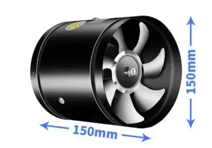 ZARTSEN 4" 6" 8" Metal Duct Exhaust Fan – Bathroom Ventilator Duct Exhaust Fan Qst 6inch 40W 220 V EU