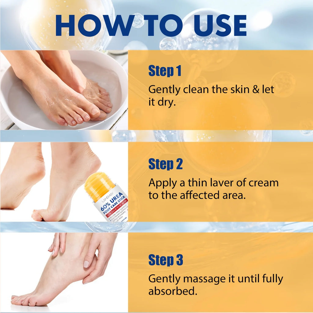 Lanemay 60% Urea Foot Stick – Dry & Cracked Heel Moisturizer Foot Care Stick Qst