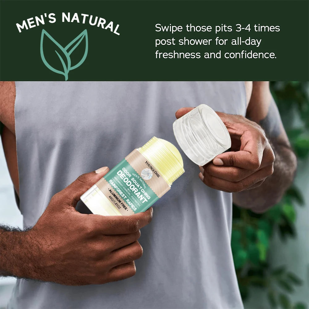 YOUNGCOME Men's Natural Deodorant Stick – Long-Lasting Fresh Men's Deodorant Stick Qst
