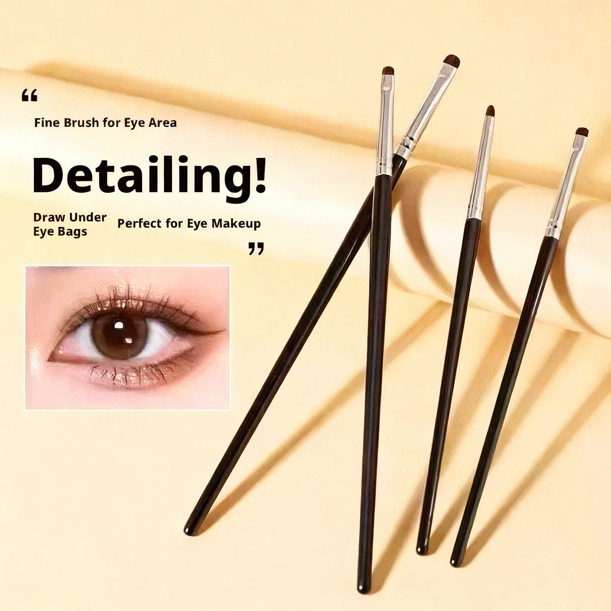 Detail Eye Makeup Brushes – Eyeshadow, Eyeliner & Powder Eye Makeup Brushes Qme