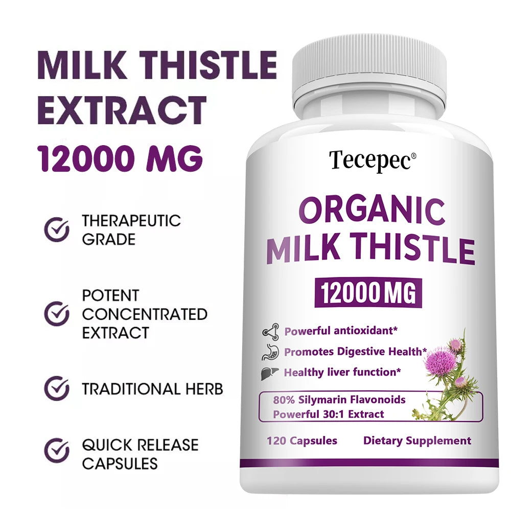Milk Thistle Extract Capsules – Vegan Herbal Supplement Herbal Supplement Qst