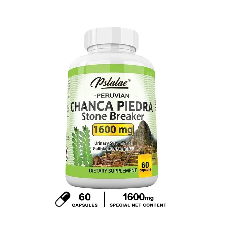 Chanca Piedra Capsules 1600mg – Urinary & Liver Support Herbal Supplement Qst 60 Capsules