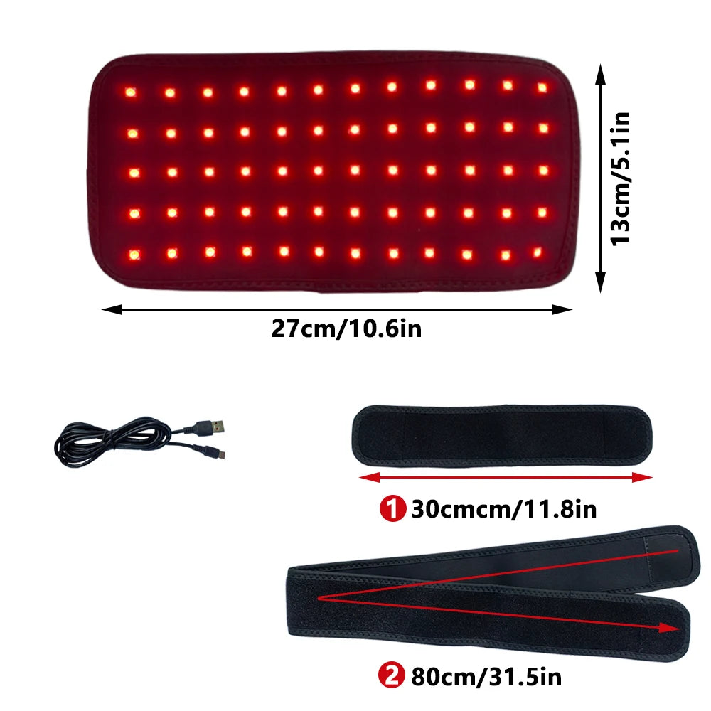 LED Red Light Therapy Belt 660nm 850nm – 60 LED Wrap Band Light Therapy Belt Qst 60Leds NO Box