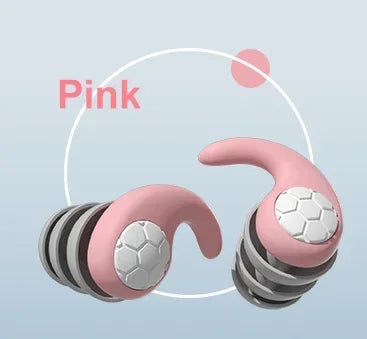 3-Layer Soft Silicone Ear Plugs for Sleep & Noise Reduction Silicone Ear Plugs Qme pink