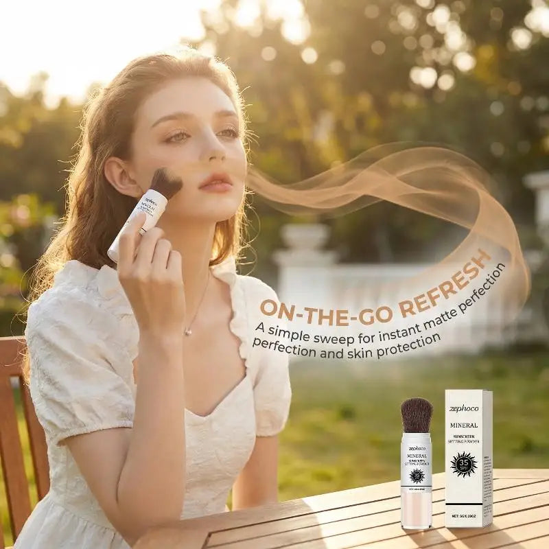 Natural Setting Powder – Oil Control & Sweatproof | Travel Size Setting Powder Qme