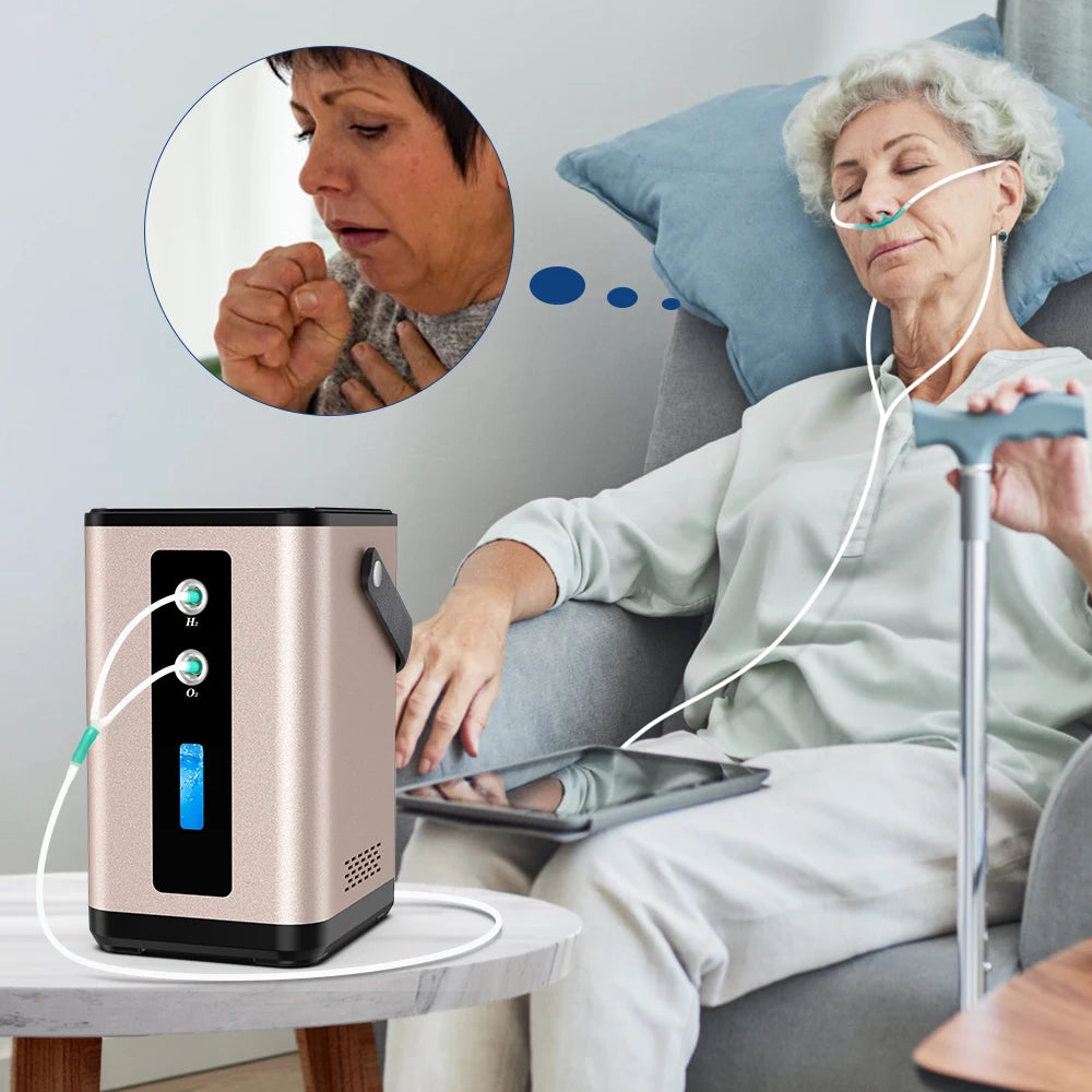 Suyzeko 450ml/min PEM Hydrogen Oxygen Generator | Home Wellness Hydrogen Inhalation Machine Qst