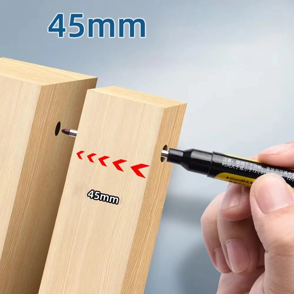 Waterproof Deep Hole Marker Pen – Long Nib Carpenter Pen Carpenter Marker Pen Qme