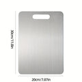 Stainless Steel Cutting Board with Double-Sided Handle | Qme Stainless Steel Cutting Board Qme 30 20cm