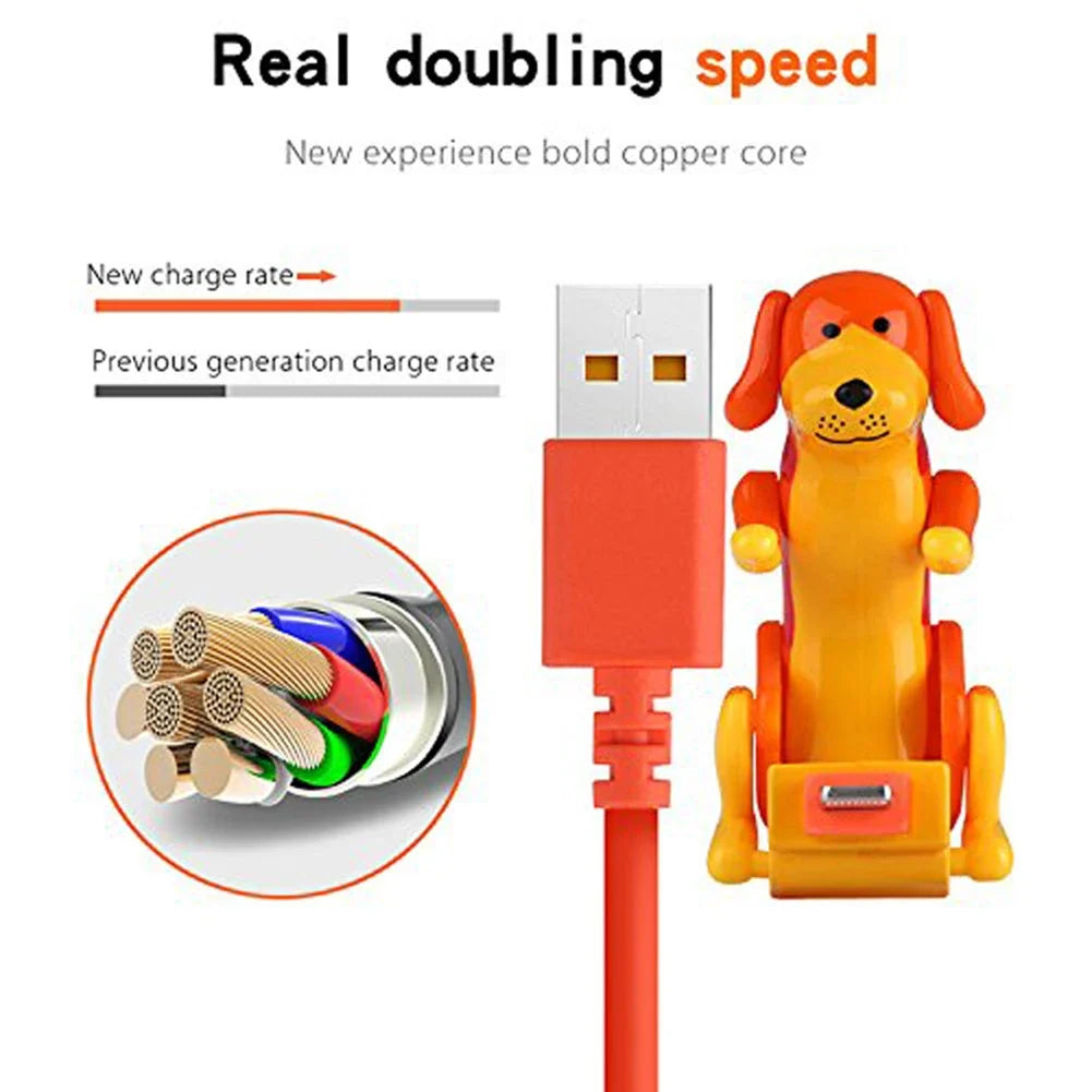 Cute Spotty Dog USB Charging Cable – Fun Puppy Design USB Charging Cable Qme