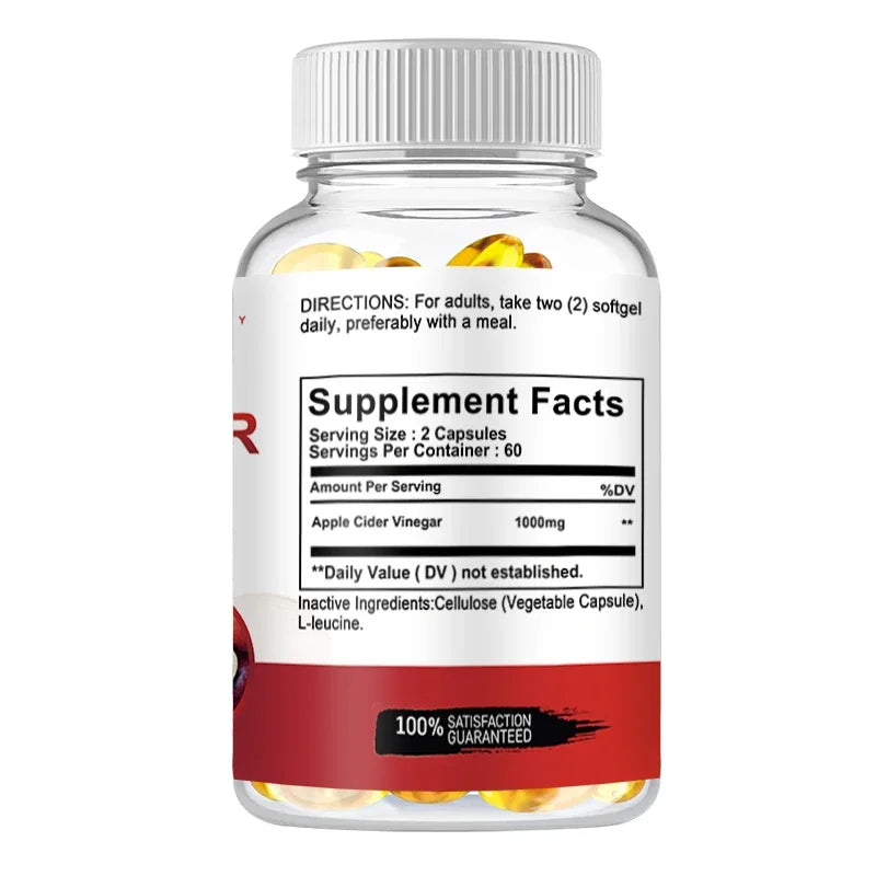 Xemenry Apple Cider Vinegar Capsules 1000mg – Weight Management Wellness Capsules Qst