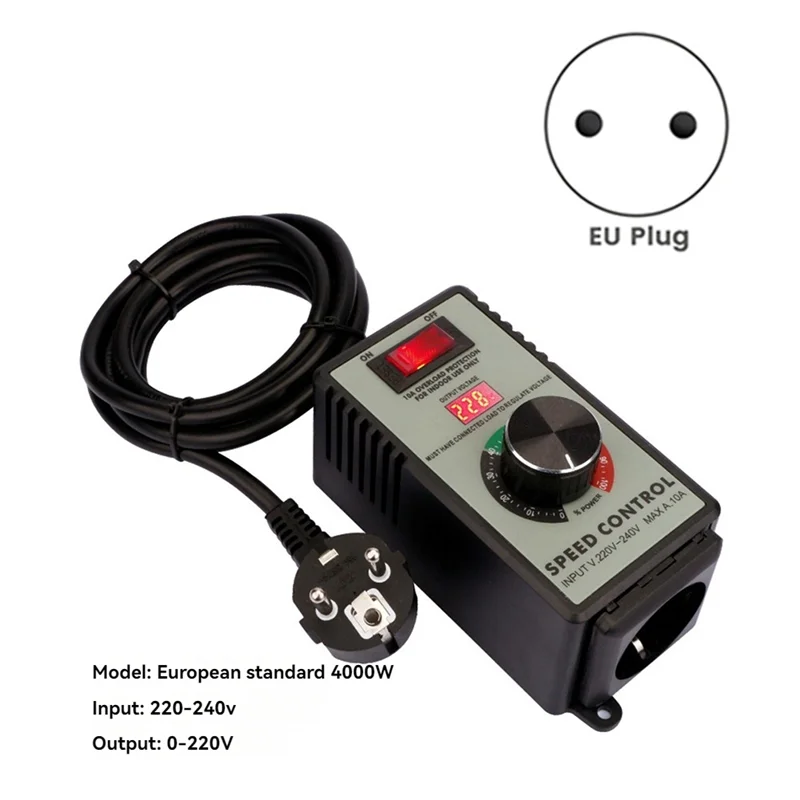 4000W Variable Voltage Regulator & Grinder Speed Controller Speed Controller Qme