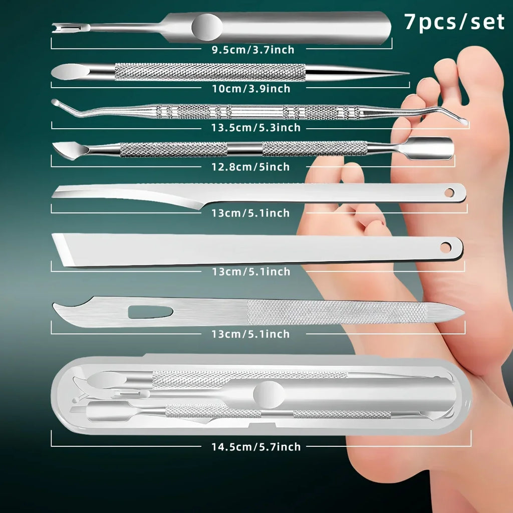 Stainless Steel Cuticle Remover & Nail Care Set | Qme Nail Care Set Qme