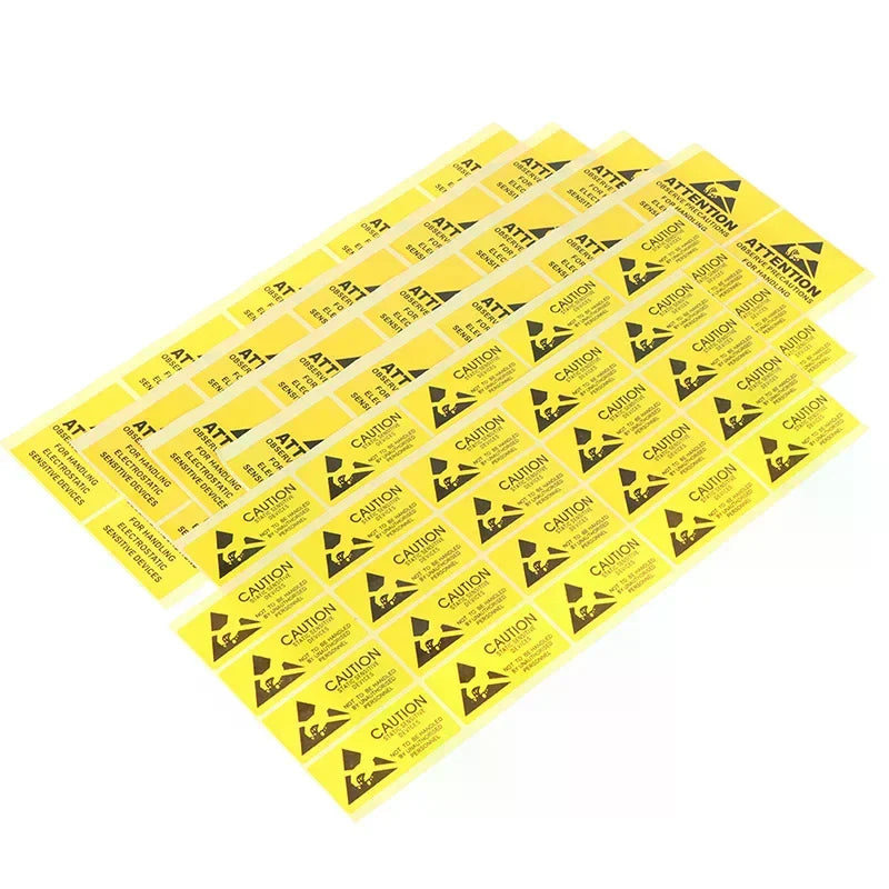 ESD Warning Labels – Static Sensitive Caution Stickers 40 pcs Warning Label Stickers Qme