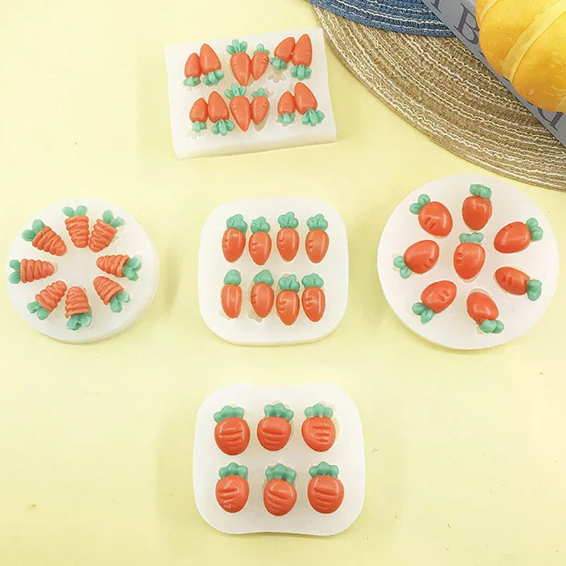 Mini Carrot Silicone Molds for Cakes, Chocolate & Easter Silicone Baking Mold Qme