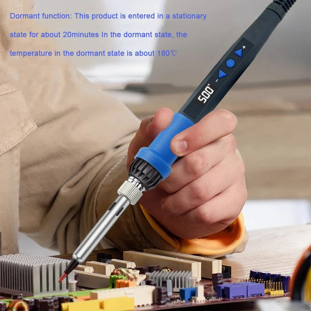 80W Electric Soldering Iron – Digital Display & Adjustable Temp Soldering Iron Qme