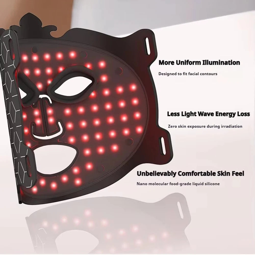 8-Color Silicone LED Face Mask | Red Light Photon Therapy LED Therapy Mask Qst