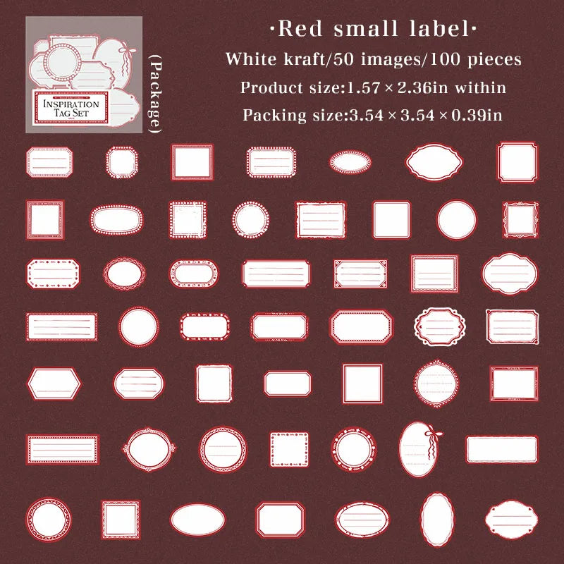 100 Sheets Large Blank Label Stickers – DIY & Crafts Blank Label Stickers Qme RD