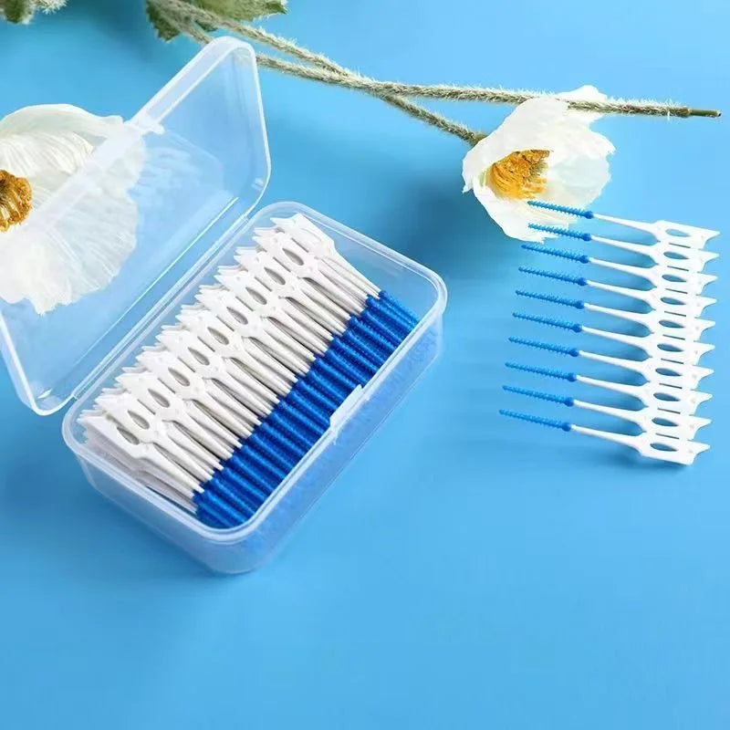 150 Interdental Silicone Brushes – Dental Toothpicks Oral Care Interdental Brushes Qme