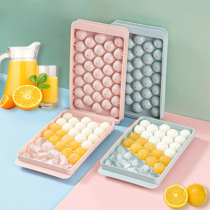 33-Ball Sphere Ice Cube Tray – Round Ice Mold for Whiskey Ice Cube Mold Qst