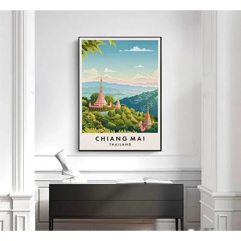 Thailand Travel Canvas Wall Art – Phuket Bangkok Landscape Poster Canvas Wall Art Qst