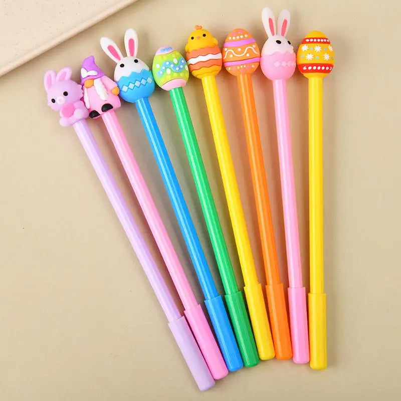 Easter Cartoon Silicone Rabbit Gel Pen | Cute Student Writing Pen Novelty Gel Pen Qme